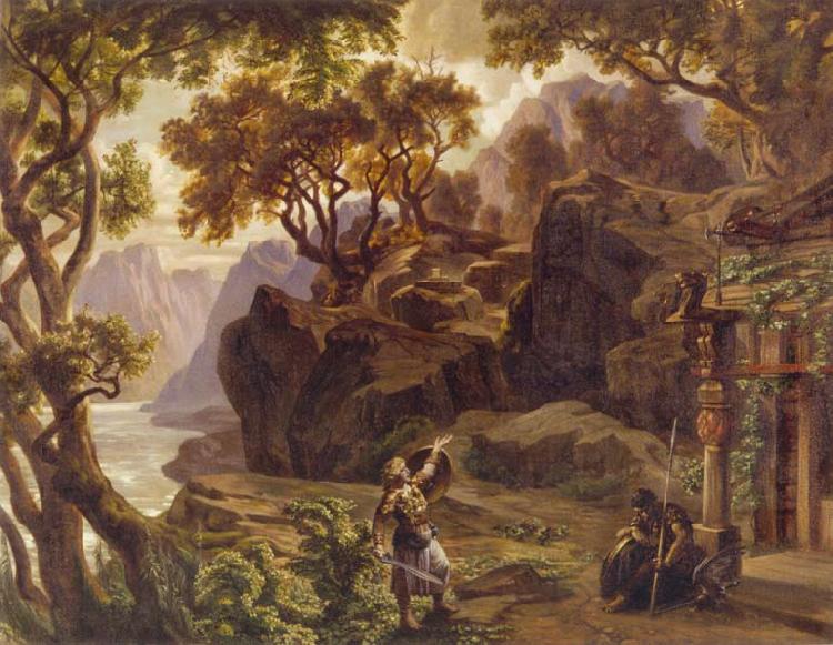 unknow artist Outside the Hall of the Gibichungs oil painting image